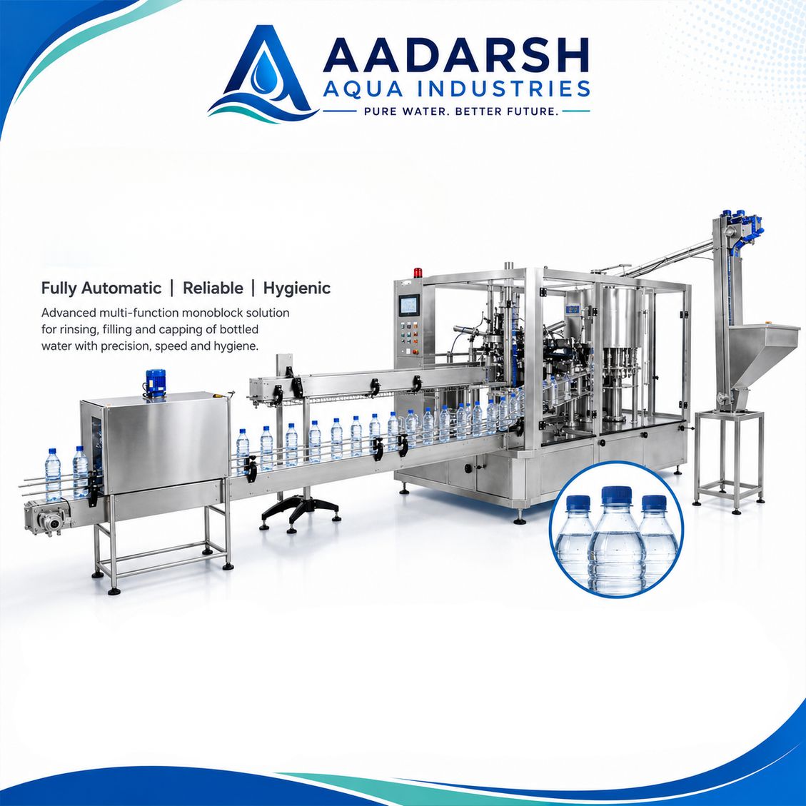Fully automatic hygienic water packaging machinery